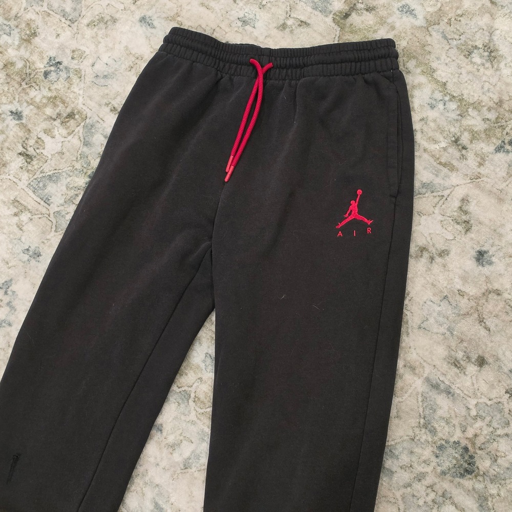 Jordan Jumpman Air Kids XL Black Red Colorblock Jogger Sweatpants 7725-KR5